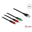 Delock USB Charging Cable 3 in 1 Type-A to 2 x Lightning™ / USB Type-C™ 30 cm