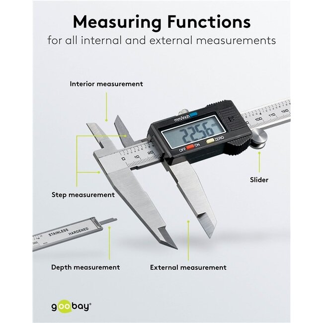 Goobay Digital Caliper 300 mm / 12 Inch