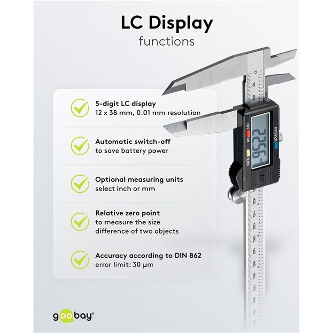 Goobay Digital Caliper 300 mm / 12 Inch
