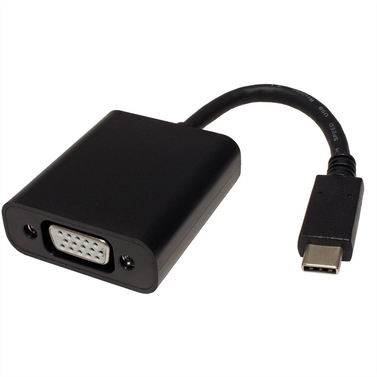Value 12993200 tussenstuk voor kabels USB-C VGA Zwart