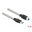 Delock USB 3.2 Gen 1 Cable Type-A male to Type-B male with metal jacket 1 m