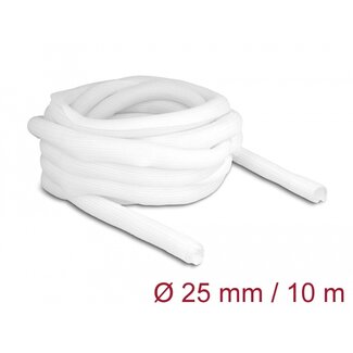 DeLOCK Delock Braided Sleeve self-closing 10 m x 25 mm white