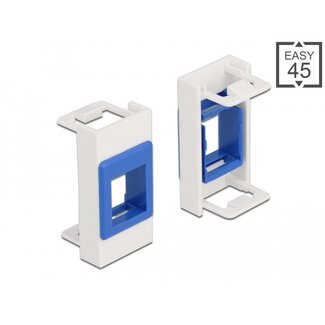 DeLOCK Delock Easy 45 Module Keystone Holder 22.5 x 45 mm, white / blue