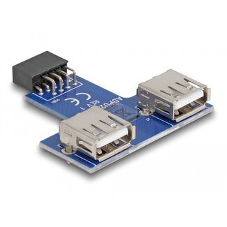 DeLOCK Delock USB pin header female > 2 x USB 2.0 female - up