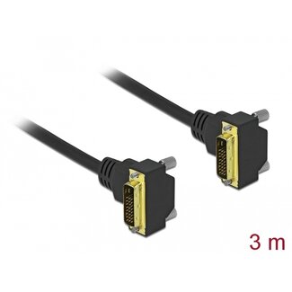 DeLOCK Delock DVI Cable 18+1 male angled to 18+1 male angled 3 m