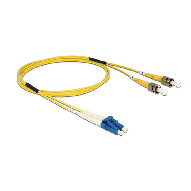 Delock Cable Optical Fibre LC > ST Singlemode OS2 1 m