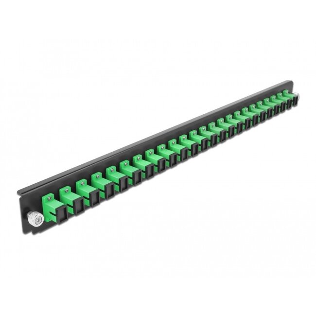Delock 19″ Splice Box Front Panel 24 port SC Simplex green