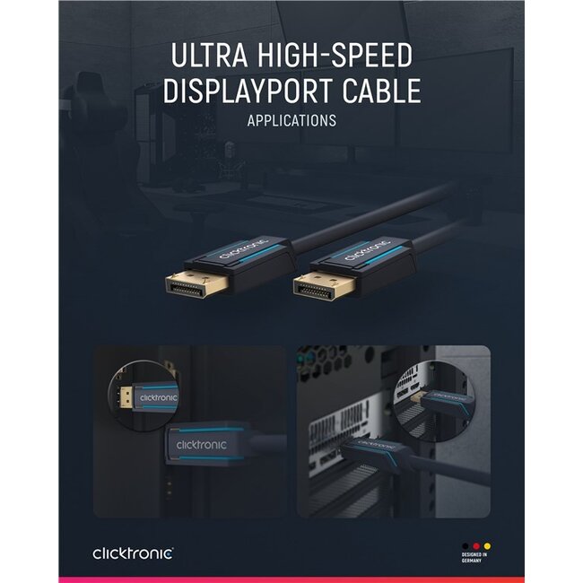 Clicktronic DisplayPort™ Cable 3 m