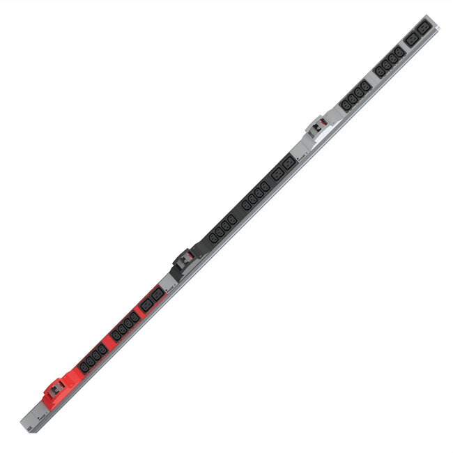 BACHMANN IT PDU ALU 1U 24x C13 6x C19 2LS CEE 3x32A rood