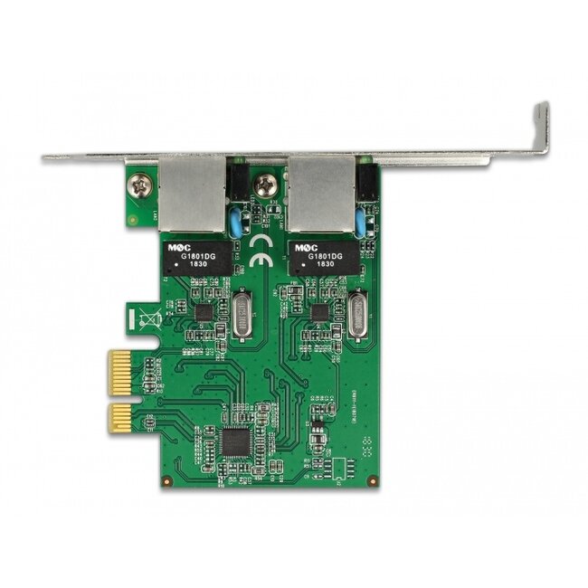 Delock PCI Express x1 Card 2 x RJ45 Gigabit LAN RTL8111