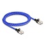 Delock RJ45 Network Cable with braided coating Cat.6A U/FTP Slim 2 m blue