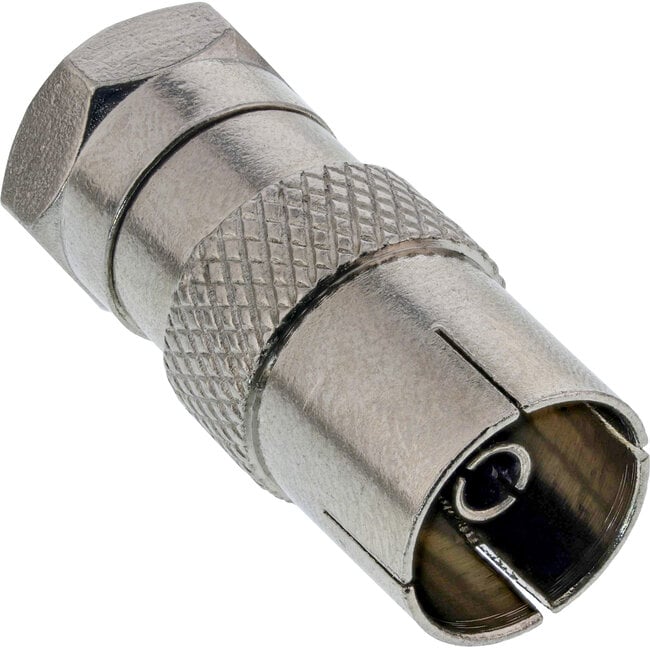 InLine® Adapter F-Male (SAT) auf IEC-Female (Antenne),