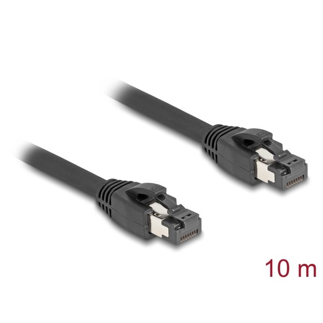 Delock RJ45 Network Cable Cat.8.1 S/FTP 10 m up to 40 Gbps black