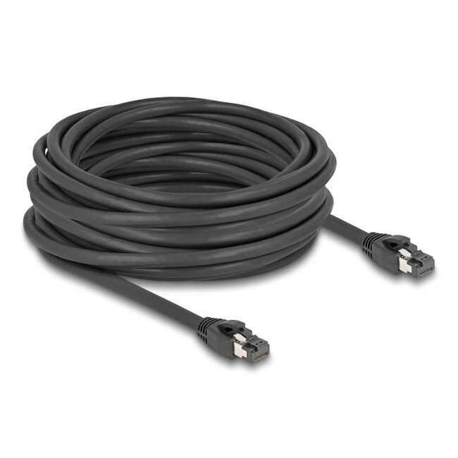 Delock RJ45 Network Cable Cat.8.1 S/FTP 10 m up to 40 Gbps black