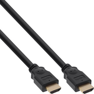 InLine® InLine® HDMI kabel, 19-pins M/M, zwart, vergulde contacten, 1.5m