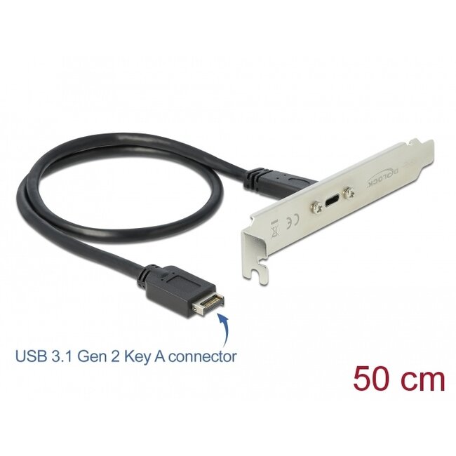 Delock USB 3.1 Gen 2 Slot Bracket with 1 x USB Type-C™ Port