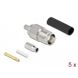 DeLOCK Delock TNC Buchse zum Crimpen RG-174 / RG-316 mit passendem Schrumpfschlauch