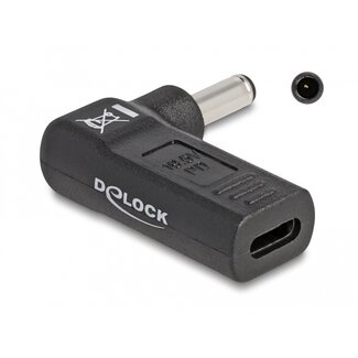 DeLOCK Delock Adapter for Laptop Charging Cable USB Type-C™ female to Dell 4.5 x 3.0 mm male 90° angled