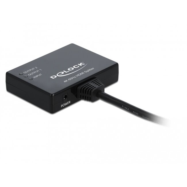 Delock HDMI Splitter 1 x HDMI in > 2 x HDMI out 4K 60 Hz