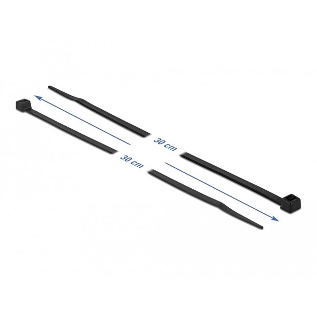 Delock Cable tie with high tensile strength L 300 x W 4.8 mm black 100 pieces