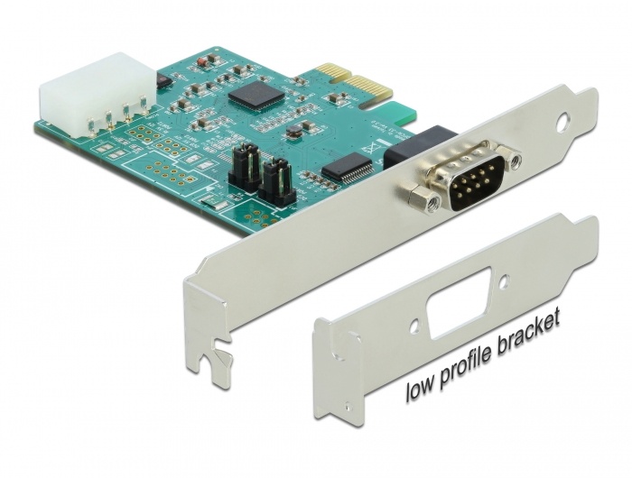 DeLOCK 89333. Hostinterface: PCIe, Output interface: Serie, Soort serieële aansluiting: RS-232. Data transfer snelheid (max): 0,0009216 Gbit/s, FIFO (First In, First Out): 256 B. O