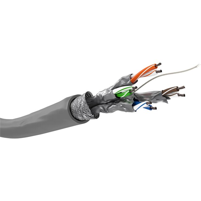 Goobay CAT 6 network cable, S/FTP (PiMF), grey 100 m