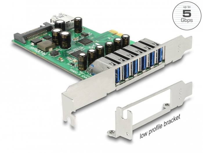 DeLOCK 89377. Hostinterface: PCIe, Output interface: SATA, USB 3.2 Gen 1 (3.1 Gen 1). Certificering: Windows Vista/Vista-64/7/7-64/8/8-64/8.1/8.1-64, Linux Kernel 2.6.31. Data tran