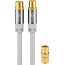 Goobay TV Antenna Cable (135 dB), 4x Shielded 3 m