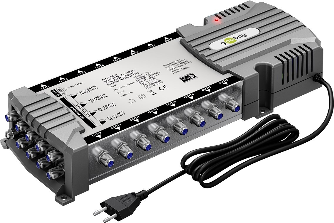 Goobay Sat Multiswitch 9 Inputs/16 Outputs |