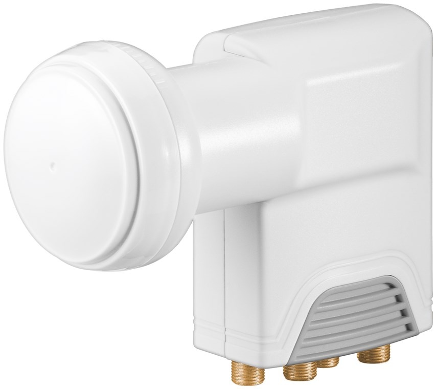 Goobay Universal Quattro LNB white-grey - Digital SAT-LN