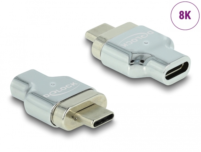 DeLOCK 66433. Aansluiting 1: Thunderbolt 3/ USB C, Aansluiting 2: Thunderbolt 3/ USB C. Kleur van het product: Zilver
