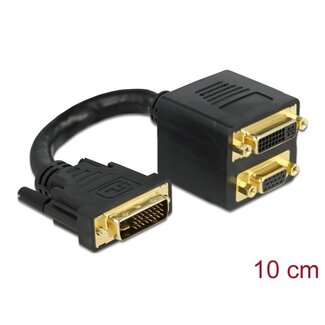 DeLOCK Delock Adapter DVI-I male to DVI-I and VGA female