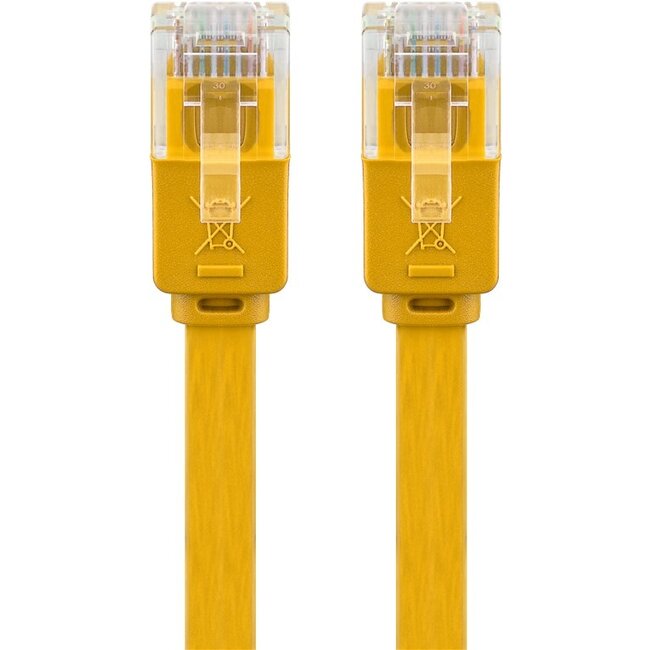 Goobay CAT 6 Flat Patch Cable, U/UTP, yellow 0.5 m