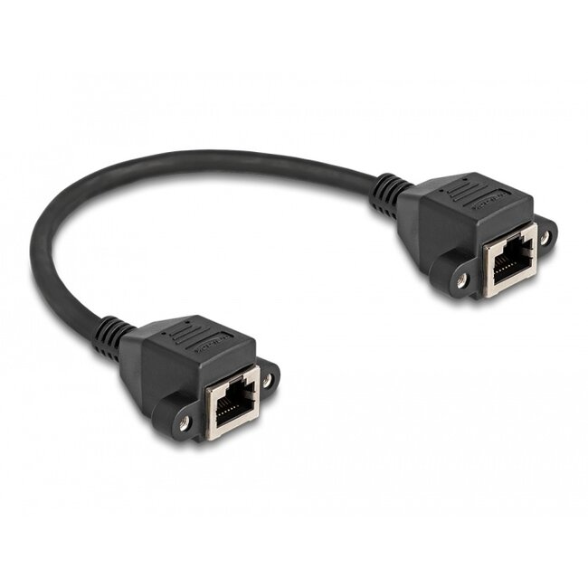 Delock RJ50 Extension Cable female to female S/FTP 0.25 m black