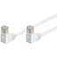 Goobay CAT 5e Patch Cable 2x 90° Angled, U/UTP, white 0.25 m