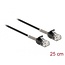 Delock Cable RJ45 plug to RJ45 plug with bend protection Cat.6A 25 cm black