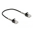 Delock Cable RJ45 plug to RJ45 plug with bend protection Cat.6A 25 cm black