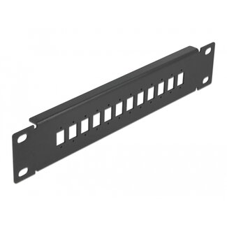 DeLOCK Delock 10″ Fiber Optic Patch Panel 12 Port for SC Simplex / LC Duplex 1U black