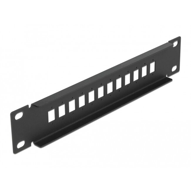Delock 10″ Fiber Optic Patch Panel 12 Port for SC Simplex / LC Duplex 1U black