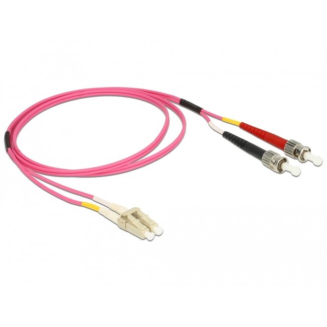 Delock Cable Optical Fibre LC > ST Multi-mode OM4 1 m