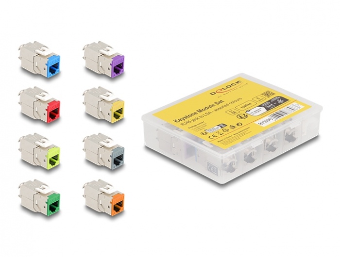 DeLOCK Delock Keystone Modul RJ45 Set 8 Pieces