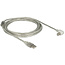Delock Cable USB 2.0 Type-A male > USB 2.0 Type-B male angled 3.0 m transparent