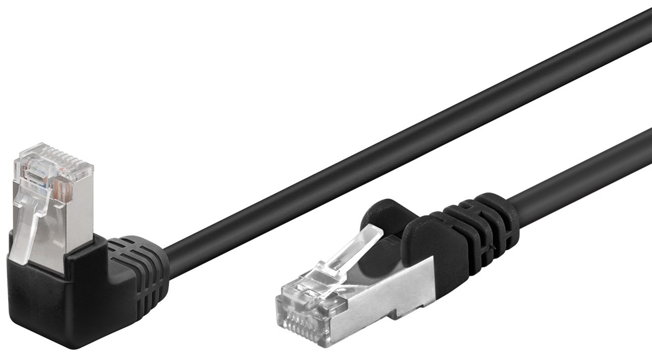 goobay Patchkabel Cat 5e 90° F/UTP 0,25m