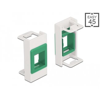 DeLOCK Delock Easy 45 Module Keystone Holder 22.5 x 45 mm, white / green