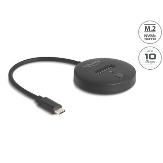 DeLOCK Delock M.2 Docking Station for M.2 NVMe / SATA SSD with USB 10 Gbps USB Type-C™ male
