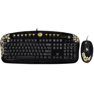 G-Cube Golden Aloha - Golden Sunset - Multimedia Keyboard & G-laser Mouse Desktop Set - DE Layout