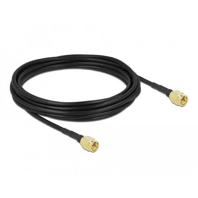 Delock Antenna Cable SMA plug to SMA plug LMR/CFD100 5 m low loss