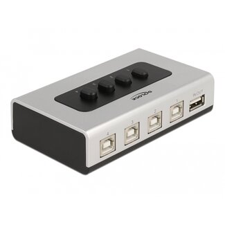 DeLOCK Delock Switch USB 2.0 with 4 x Type-B female to 1 x Type-A female manual bidirectional