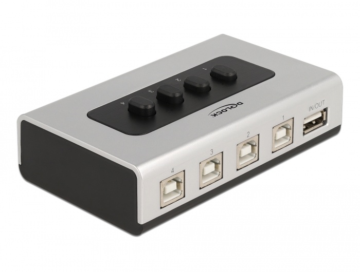 Delock Usb Switch Delock Switch USB 2.0 with 4 x Type-B female to 1 x Type-A female ...
