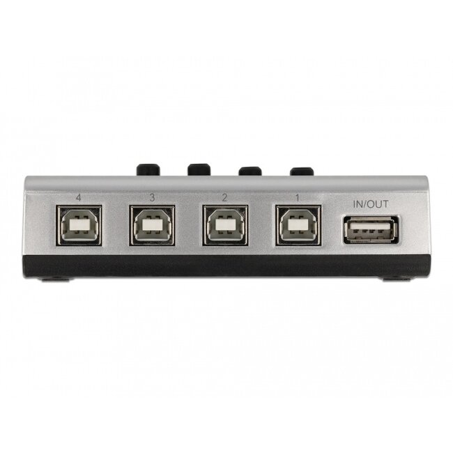 Delock Switch USB 2.0 with 4 x Type-B female to 1 x Type-A female manual bidirectional